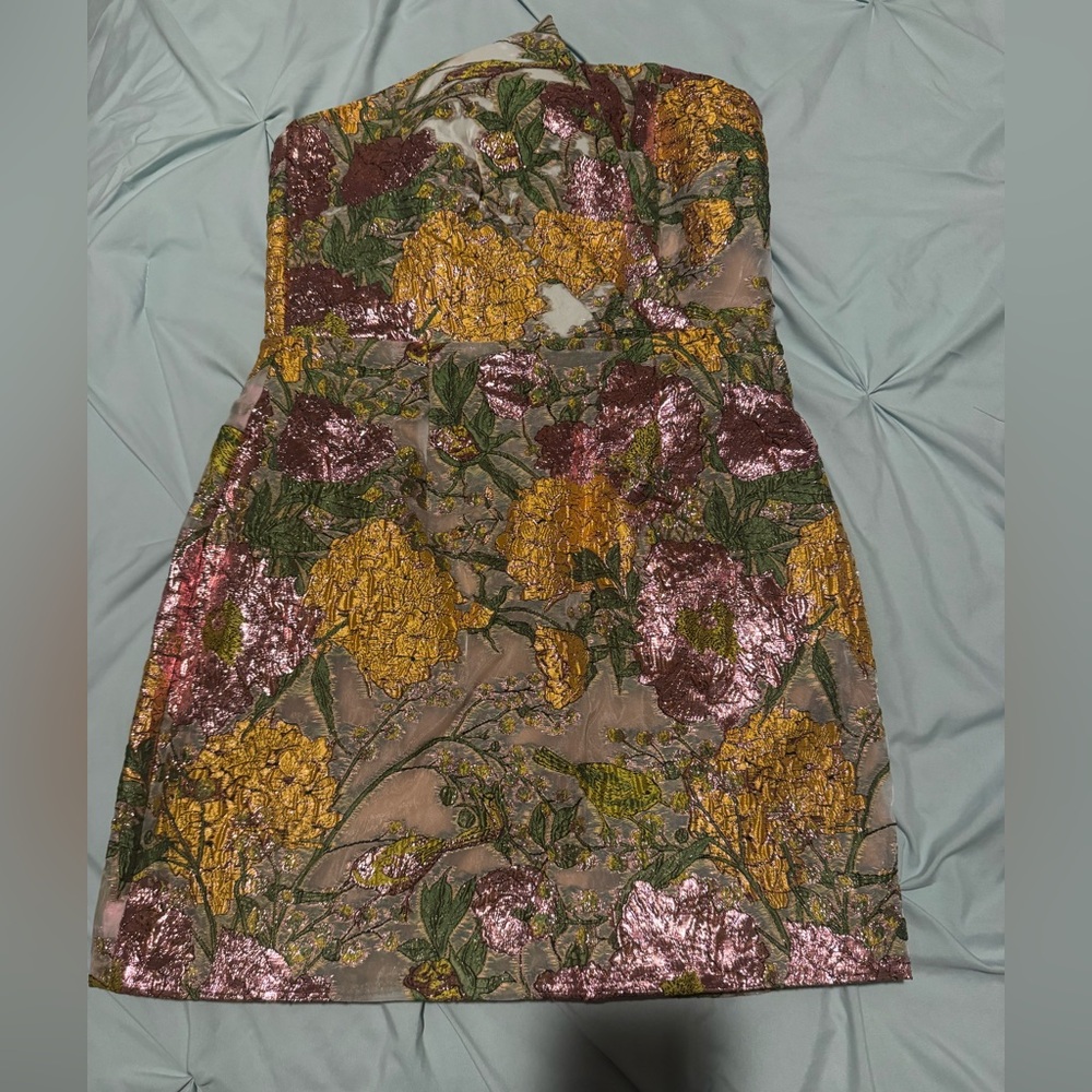 Elliat Mini Floral Strapless Dress